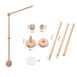 Teethers Toys Baby Wooden Bed Bell Bracket 0-12 Months Mobile Hanging Rattles Toy Hanger Baby Crib Mobile Bed Bell Wood Toy Holder Arm Bracket 231016