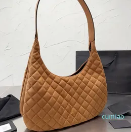 Camurça bolsa de ombro de couro fosco totes bolsa feminina moda ouro carta axilas pacote sacos carteira grande