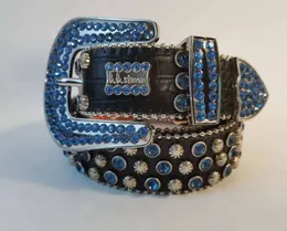 Bältesdesigner BB Belt Simon för män Kvinnor Shiny Diamond Belt Black On Black Blue White Multicolour med Bling Rhinestones As Gift AAAAA