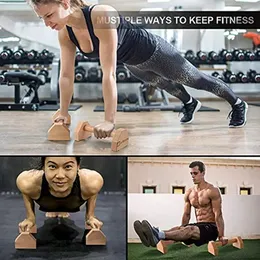 Sit Up Benches Push-up Stand Wood Pushup Bars Exercise Non-Slip Parallettes  Handle Stands Calisthenics Fitness Equipment Home Strength Training 231016