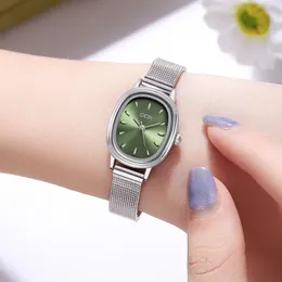 Wristwatches Oval Small Dial Women's Watch Niche High-end Minimalist Student Waterproof Stainless Steel