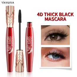 YANQINA Crown Mascara Waterproof Lengthening Thick Curling Mascara No Fading 24 Hours Lasting Moisturizer 4D Mascara Cosmetic