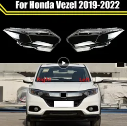 Auto Lamp Case For Honda Vezel 2019-2022 Glass Lens Shell Car Replacement Front Headlight Cover Light Caps Transparent Lampshade