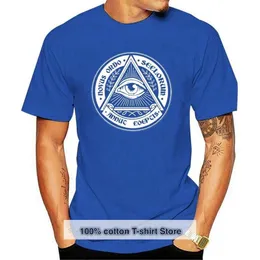 Erkek Tişörtleri Illuminati Göz Topları Tee T Shirt Anarşist Masonik Toplum Masonları Köşkü Doğum Günü Hediyesi T-Shirt182c