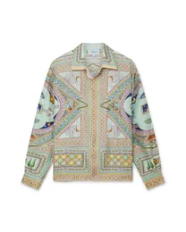 Casablanca éléments chemises boutonnées hommes designer soie chemise à manches longues polos casablanc