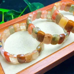 Bangle Natural Rutilated Quartz String Charms luksusowy bracalet moda spersonalizowani mężczyźni kobiety wakacyjne prezent 1pcs 9x14 mm