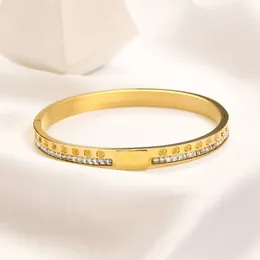 Luxuriöser Armreif mit Diamanten, Designer-Schmuck für Damenmode, Unisex, Edelstahl vergoldet, Schmuck, Designer-Armband, Valentinstagsgeschenk, ZL065