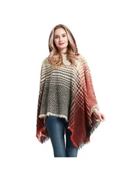 Tie Dye Hooded Draped Shawl