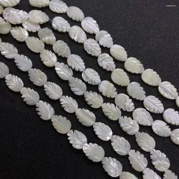 Beads Natural Shell 6x9mm Leaf Shape White Gem For Fashion Jewelry Making DIY Bracelets Necklaces Accessories