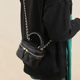 Evening Bags Mini Shoulder Bag For Women Rhombus Leather Handbag Small Plaid Chain Sac Ladies Simple Fashion Crossbody