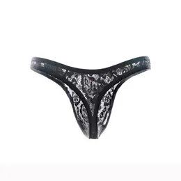 Men's Underwear Sexy Lace Thong T Transparent Panties Breathable Pants men's Taste G-Strings & Thongs Man Briefs Size M-329p