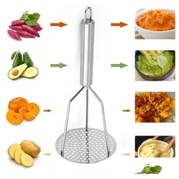 Fruit Vegetable Tools Press Potato Masher Rice Puree Juicer Pusher Smooth Potatos Tool Inventory Wholesale Drop Delivery Home Gard Dhnnk