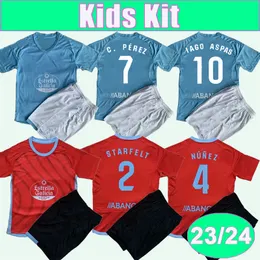 23 24 24 KIT KIT SOCCER JERSEYS C. Perez Tapia Iago Aspas Starfelt Nunez Dotor Fran Beltran Home Away Football Shirt Short Suit Mundurs