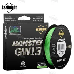 Linha trançada SeaKnight Marca GW13 300M 150M Linha de pesca 13 fios Multifilamento de afundamento rápido Linha PE 121GTX para pesca em água salgada 30-110LB 231017