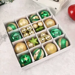 Un regalo di decorazioni natalizie di design Set di palline dipinte da 6 cm con decorazioni per l'albero in plastica sospese