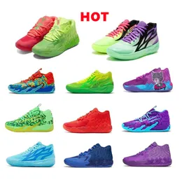 Scarpe da pallacanestro per bambini OG LaMelo Ball MB1 in vendita Blu Viola Rick Morty Ragazzi ragazza Scarpe sportive Trainner Sneakers US4.5-US12