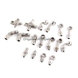 1Pc Stainless Steel An3 To An -3 Straight Brake Swivel Hose Ends Car Fitting Kits Drop Delivery