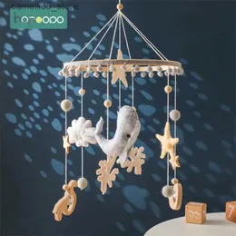 Mobiles# Baby Rattles Toy 0-12 Months Musical Cartoon Whale Animal Newborn Crib Bed Bell Mobile Toddler Rattle Carousel For Cots Kid Gift Q231017
