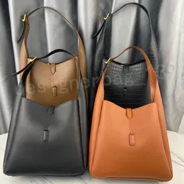 LE Soft Hobo Underarm Satchel Bag Bronze hook closure Designer Handbags Genuine Leather Women's Tote Wallet Le 5 a 7 Hobo shoulder bags Rose Same Style