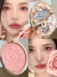 Face Powder Flower Knows Dream Unicorn Embossed Blush Vibrant Peach Color Fine Natural Good Complexion Rouge Gentle Sweet Girl 231016