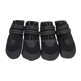 Cão vestuário impermeável pet sapatos luminosos grosso quente para cães pequenos antiderrapante chuva botas de neve cachorrinho meias pu botas produto drop del dhl6b