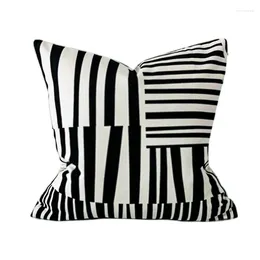 Kudde 2st/Lot Velvet svartvitt omslag Set modern ins mode throiw kuddar soffa s 50x50 cm