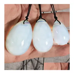 Konst och hantverk Natural Crystal Quartz Opal Yoni Eggs For Woman Vagina Healing Mas Power Stone Egg Toy 10pcs Drop Delivery H HomeForavor Dh21f