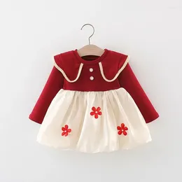 Robes de printemps et d'automne pour filles, vêtements pour bébés filles, imprimés, à manches longues, vêtements de princesse pour 1er anniversaire, pour enfants