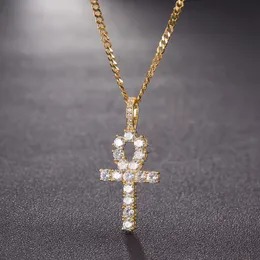 Hip hop jewelry cross pendant necklace full of diamonds mens jewelry ice out pendant full diamond natural zirconium stone luxury jewelry street superflow Jewelry