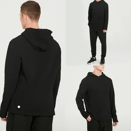 LU-569 män hoodie varm och håller skjorta med lång ärm som kör träning t skjortor andningsbar skjorta ridning topp casual tröja mens lu lu