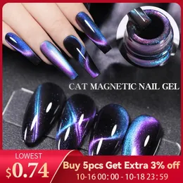 Nagellack lilycute 7 ml 9d kattmagnetisk gel nagellack lasermagnet semi permanent blöt av UV LED -manikyr för nagelkonstgellack 231016