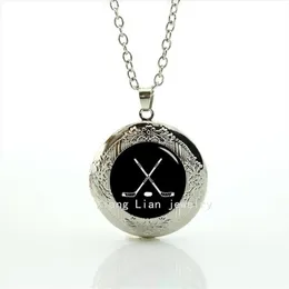 Zaman sınırlı yakalar maxi kolye collier locket hockeyice hokey kolye spor tutkunları düğün takılar t424 candaces308s