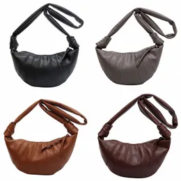 Lemaire croissant väska designer mode horn bun kesong fårskinn ett sned span dumpling liten äkta läder axel crossbody underarm väskor handväska