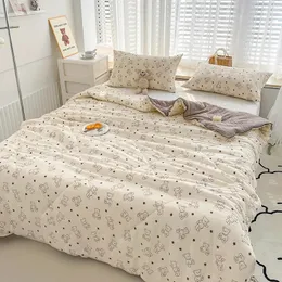 Quilts Steppdecke, doppellagiges Garn, Sojabohnenfaser, Mutter- und Babyqualität, weich, klebrig, für den Sommer, kühl, bequem, atmungsaktiv, Heimtextilien 231017