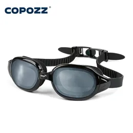 Goggles Copozz Swimming Goggles Män Kvinnor Vuxen Swim Goggle Professional Anti Fog Pool Swimming Glasögon Eyewear -1,5 till -7 231017