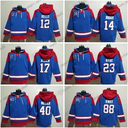 DIY -designer Josh Allen Hoodie Stefon Diggs White Miller Edmunds Jim Kelly Smith Winter Plush Tröja Hooded Ins Fashion Studenter Spring and Autumn Team Hoodies