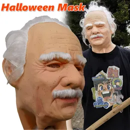 Old Man Maska lateks Halloween impreza Cosplay Realistyczne maski pełnoziarniste
