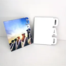 Ny MDF -sublimering Blank Foto Frame Träbokstäver Fotokort sublimerande White Family Home Album Frame Transfer Objekt