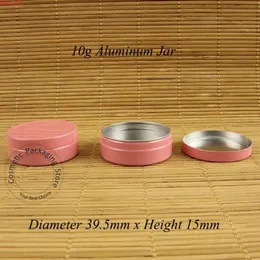 50pcs/partia Promocja 10G Pink Cream Jar Słodka aluminiowa butelka kosmetyczna 1/3 unz Kobiety puste uzupełniające się balsam fiolek Mała maść Vialhigh Quna qgun