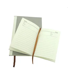 Blocos de notas em branco capa de couro falso notebook com página interna A5 A6 Agenda Diária Memo Sketchbook Home School Office Suprimentos Presentes