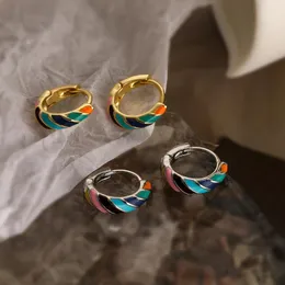 Brincos de argola mafisar design exclusivo forma geométrica colorido óleo gotejamento tamanho grande para mulheres elegantes acessórios de jóias de festa