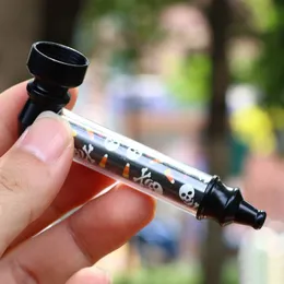 Nuovi tubi tascabili colorati in lega di metallo nero Schermo filtrante rimovibile portatile Erba secca Cucchiaio da tabacco Ciotola Porta fumatori Manipoli innovativi Tubo a mano DHL