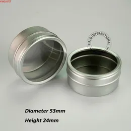 50pcs/Lot 40g Aluminum Cream Jar Empty 40ml Display Pot 1OZ Bottle Sample Vial Cosmetic Container Small Refillable Packaginghigh quantl Snjw