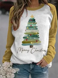 Felpe con cappuccio da donna 202 2 Felpa con cappuccio europea e americana Albero di Natale Abiti stampati digitali 3D Stazione indipendente Amazon per mappare D