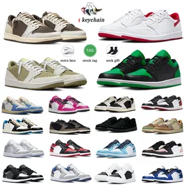 jumpman 1 low Golf Neutral Olive Basketball shoes Cactus Jack Reverse Mocha 1s Black Phantom Voodoo UNC Bred Toe Panda Chicago J1s Women Mens Trainers Sneakers