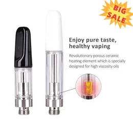 Hot Selling 0.5ml 1ml 510 Thread Disposable Empty Vape Carts Thick Oil Vaper Wholesale Glass Ceramic Coil Cartridge Price Low