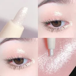 Eye Shadowliner 조합 흰색 반짝이는 아이 라이너 젤리 아이 섀도우 하이라이트 메이크업 매트 그림자 거짓말 누에 펜은 쉬기 쉬운 눈 미용 화장품 도구 231016