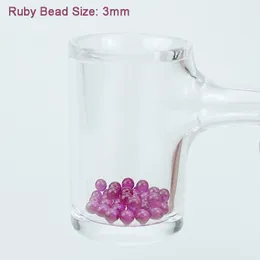 JCVAP 3mm 4mm 6mm Ruby Terp Pearl Dab Pearl Ball Insert Red Color för 25mm 30mm Quartz Banger Nails Glass Bongs 12st per paket