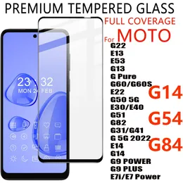 Proteggi schermo per telefono in vetro temperato con copertura totale in alluminio di alta qualità per MOTO Motorola G Play g power 2024 G14 G54 G84 G22 G13 GPURE G60 G51 G82 G31 G41