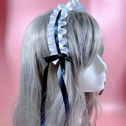 Fontes de festa Lolita Headwear Preto Branco Headband Maid Cosplay